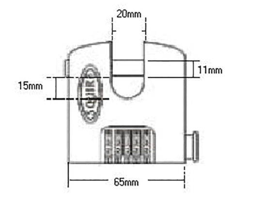 SHCB65 Stronghold Re-Codable Padlock 4-Wheel