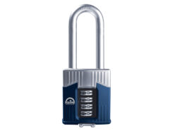 Warrior High-Security Long Shackle Combination Padlock 55mm