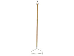 Stainless Steel Long Handled Soil Rake, FSC®