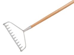 Stainless Steel Garden Life Soil Rake, FSC®