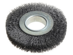 Wheel Brush D125mm x W20-22 x 40 Bore Steel Wire 0.30 + Adaptors Set 2