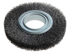 Wheel Brush D150mm x W23-25 x 50 Bore Steel Wire 0.30 + Adaptors Set 3