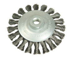 Conical Knot Brush 100mm M14 Bore, 0.50 Steel Wire