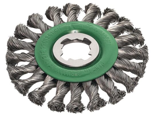 X-Lock Stainless Steel Knot Wheel Brush 115mm Non Spark