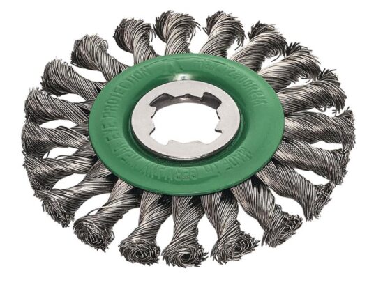 X-Lock Stainless Steel Knot Wheel Brush 125mm Non Spark