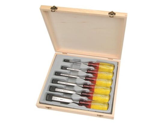 M373 Bevel Edge Chisel Splitproof Handle Set, 6 Piece