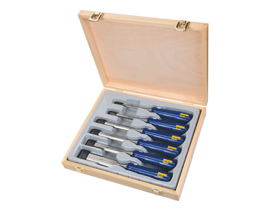 M444 Bevel Edge Chisel Blue Chip Handle Set, 6 Piece