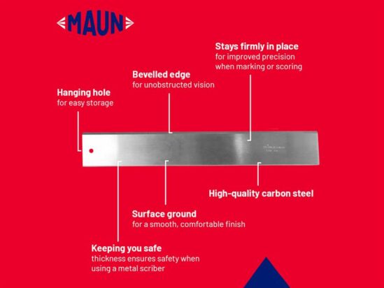 Steel Straight Edge Metric 1000mm - Image 6