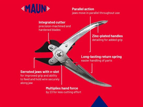 Side Cutter Parallel Pliers with Return Spring 160mm - Image 2