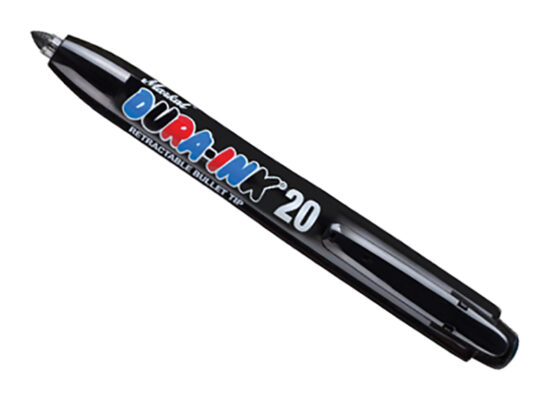 DURA-INK® 20 Retractable Marker - Black (Tub 24)