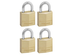 Solid Brass 20mm Padlock 3-Pin – Keyed Alike x 4