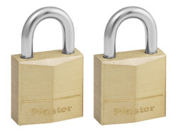 Solid Brass 20mm Padlock 3-Pin – Keyed Alike x 2