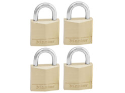 Solid Brass 30mm Padlock 4-Pin – Keyed Alike x 4