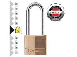 Solid Brass 40mm Padlock 4-Pin – 51mm Shackle