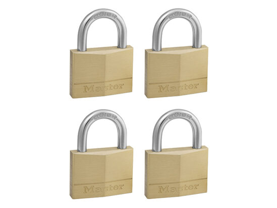 Solid Brass 50mm Padlock 5-Pin - Keyed Alike x 4