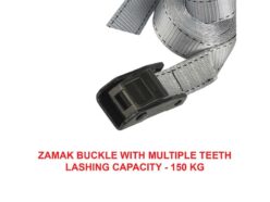 Lashing Strap with Metal Buckle, Grey 5m 150kg (Single)