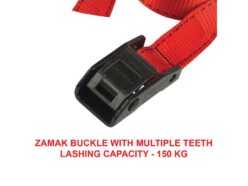 Lashing Strap with Metal Buckle, Coloured 5m 150kg (Pack 2)