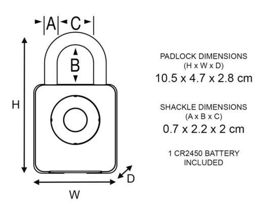 Bluetooth® Indoor Padlock