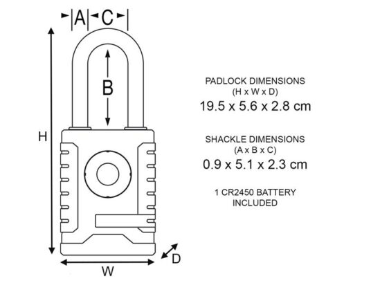 Bluetooth® Outdoor Padlock - Image 2