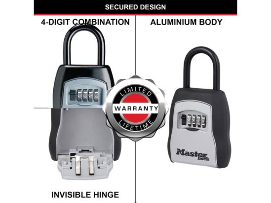 5400E Portable Shackled Combination Key Lock Box (Up To 3 Keys) - Image 4