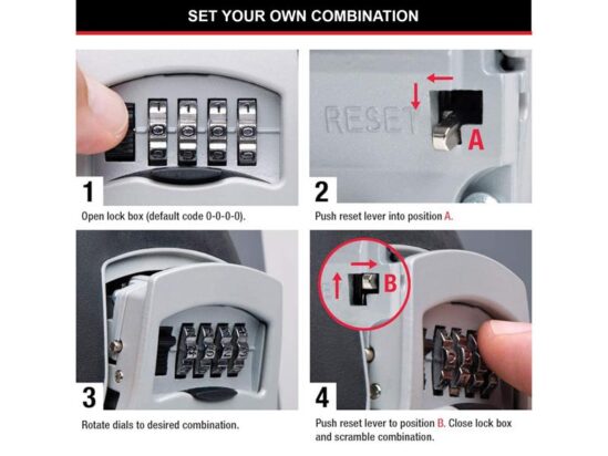 5400E Portable Shackled Combination Key Lock Box (Up To 3 Keys) - Image 2