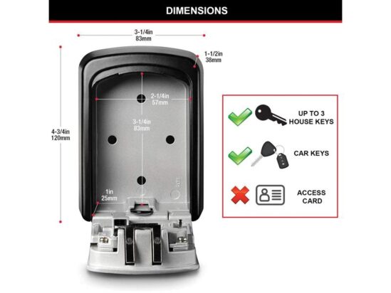 5401 Medium Select Access® Key Lock Box (Up To 3 Keys) - Grey - Image 4