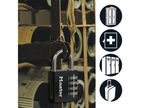 Black Finish 40mm 4-Digit Combination Padlock - Image 2