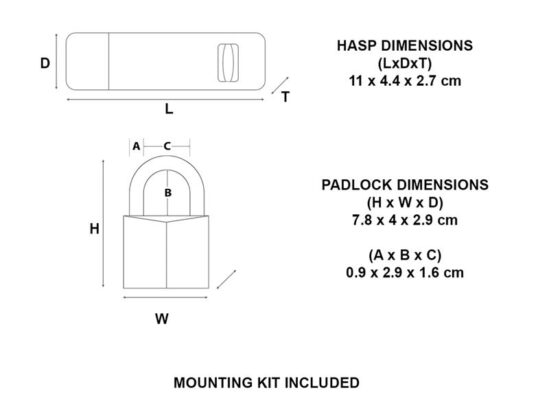 Weather Tough® Black Finish 40mm Padlock - Image 2