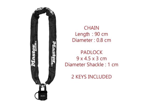 Weather Tough 40mm Padlock & Chain 90cm x 6mm - Image 2