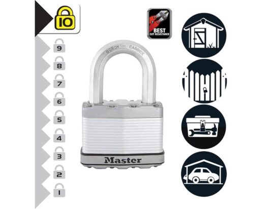 Excell™ Laminated Steel 64mm Padlock 5-Pin - 38mm Shackle - Image 3