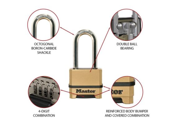 Excell™ 4-Digit Combination 50mm Padlock - 51mm Shackle - Image 2