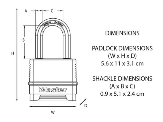 Excell™ 4-Digit Combination 50mm Padlock - 51mm Shackle - Image 3