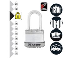 Excell™ Laminated Steel 45mm Padlock 4-Pin – 38mm Shackle