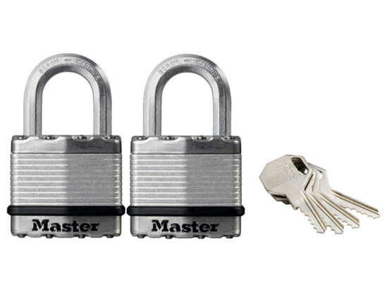 Excell™ Laminated Steel 45mm Padlock - 24mm Shackle - Keyed Alike x 2