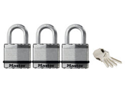 Excell™ Laminated Steel 45mm Padlock – 24mm Shackle – Keyed Alike x 3