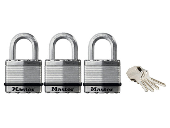 Excell™ Laminated Steel 45mm Padlock - 24mm Shackle - Keyed Alike x 3