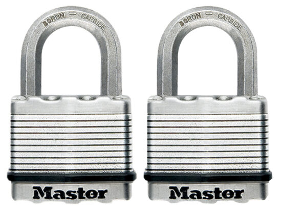 Excell™ Laminated Steel 50mm Padlock - 25mm Shackle - Keyed Alike x 2