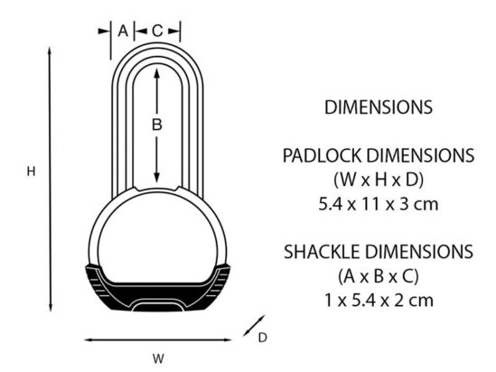 Excell™ Chrome Plated 54mm Padlock - Image 3