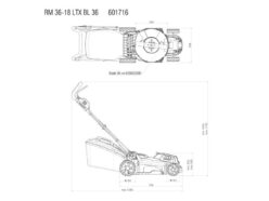 RM 36-18 LTX BL 36 Lawn Mower 18V Bare Unit