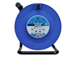 Heavy-Duty Cable Reel 240V 13A 4-Socket Thermal Cut-Out 50m