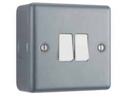 Metal Clad 2-Gang 2-Way Light Switch