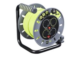 PRO-XT Open Cable Reel 240V 13A 4-Socket 25m