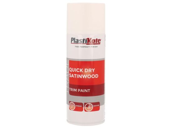 Trade Quick Dry Trim Spray Satinwood White 400ml