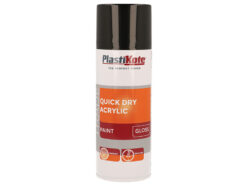 Trade Quick Dry Acrylic Spray Paint Gloss Black 400ml