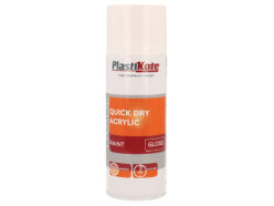 Trade Quick Dry Acrylic Spray Paint Gloss White 400ml