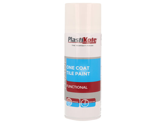 Trade One Coat Spray Tile Paint Gloss White 400ml