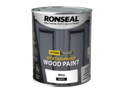 10 Year Weatherproof Wood Paint White Gloss 750ml