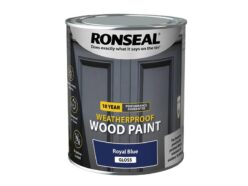 10 Year Weatherproof Wood Paint Royal Blue Gloss 750ml