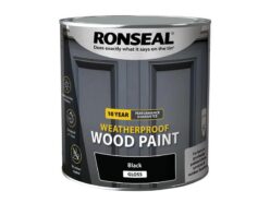 10 Year Weatherproof Wood Paint Black Gloss 2.5 litre