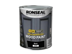 10 Year Weatherproof Wood Paint Black Satin 750ml